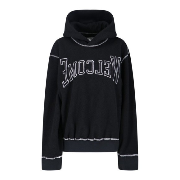 Mm6 By Maison Margiela Logo Hoodie – Black - NWT - Picture 1 of 5